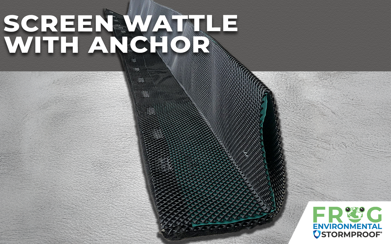 Screen Wattle with Anchor – Secure Sediment & Debris Filtration for Hard Surfaces